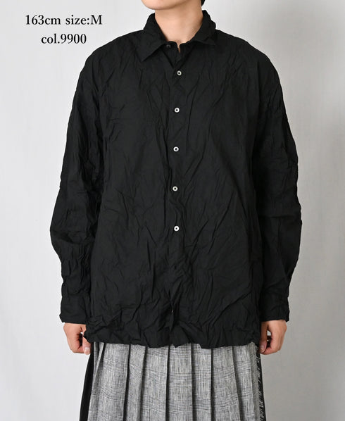 NVL2683W 60s ORGANIC POPLIN WRINKLE REGULAR COLLAR L/SL SHIRTS