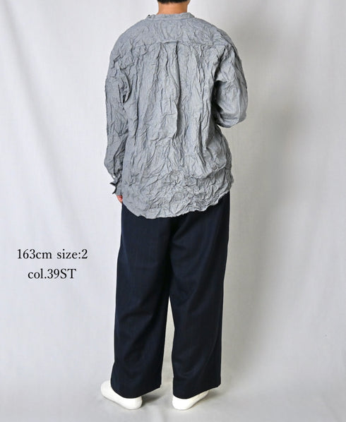 GNMDS2502WS WOOL SERGE 2TUCK WIDE EASY PANTS