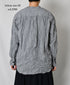 NVL2681SCW POPLIN STRIPE & CHECK WRINKLE BANDED COLLAR L/SL OVERSIZED SHIRTS