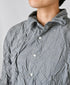 NVL2683SCW POPLIN STRIPE & CHECK WRINKLE REGULAR COLLAR L/SL SHIRTS