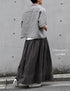 NSL26093 80s COTTON VOILE LACE GATHERED SKIRT
