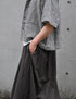 NSL26093 80s COTTON VOILE LACE GATHERED SKIRT