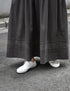 NSL26093 80s COTTON VOILE LACE GATHERED SKIRT