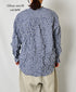 NVL2681SCW POPLIN STRIPE & CHECK WRINKLE BANDED COLLAR L/SL OVERSIZED SHIRTS