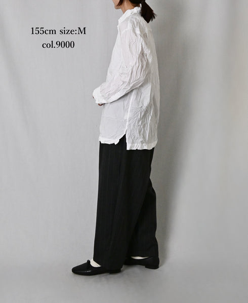 NVL2683W 60s ORGANIC POPLIN WRINKLE REGULAR COLLAR L/SL SHIRTS