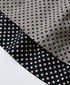 NSL26533 40s COTTON POPLIN DOT PRINT BANDED COLLAR BACK SIDE GATHERED DRESS