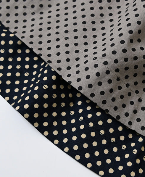 NSL26534 40s COTTON POPLIN DOT PRINT CREW NECK PULLOVER DRESS