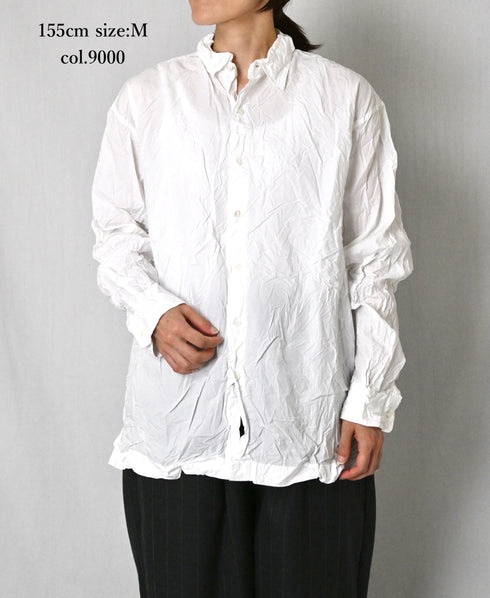 NVL2683W 60s ORGANIC POPLIN WRINKLE REGULAR COLLAR L/SL SHIRTS