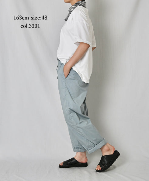 INHT2204CP 60s COTTON POPLIN OVERDYE EASY PANTS