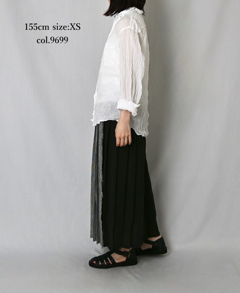 NOD2501PW ILISH LINEN LOW WAIST PLEATS WRAP SKIRT LENGTH 80cm