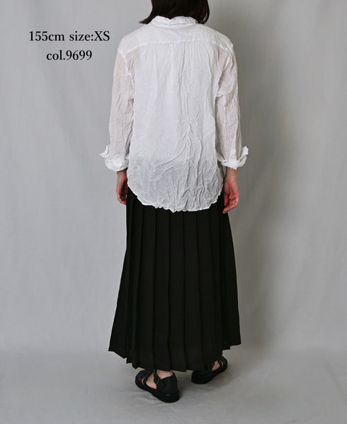 NOD2501PW ILISH LINEN LOW WAIST PLEATS WRAP SKIRT LENGTH 80cm