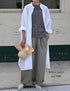 GNMDS2502CLW COTTON/LINEN DYED WEATHER 2TUCK WIDE EASY PANTS
