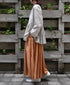 NMDS26515D 80s ORGANIC VOILE STRIPE (OVERDYE) MINI PINTUCK FLARED SKIRT