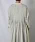 NMDS26514D 80s ORGANIC VOILE STRIPE (OVERDYE) BANDED SHIRT DRESS WITH MINI PINTUCK