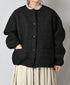 INMDS26721 80s VOILE LITTLE TREE BLOCK PRINT QUILTED RAGLAN/SL STRING JACKET