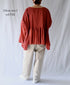 NMDS26601D ORGANIC MICRO CHK&VOILE PLAIN PATCHWORK OVERDYE MINI PINTUCK PULLOVER