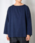 INAM2661TD 30s COTTON TWILL OVERDYE BOAT NECK SMOCK
