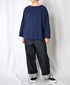 INAM2661TD 30s COTTON TWILL OVERDYE BOAT NECK SMOCK