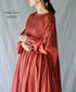 NMDS26602D ORGANIC MICRO CHK&VOILE PLAIN PATCHWORK OVERDYE PINTUCK PULLOVER DRESS