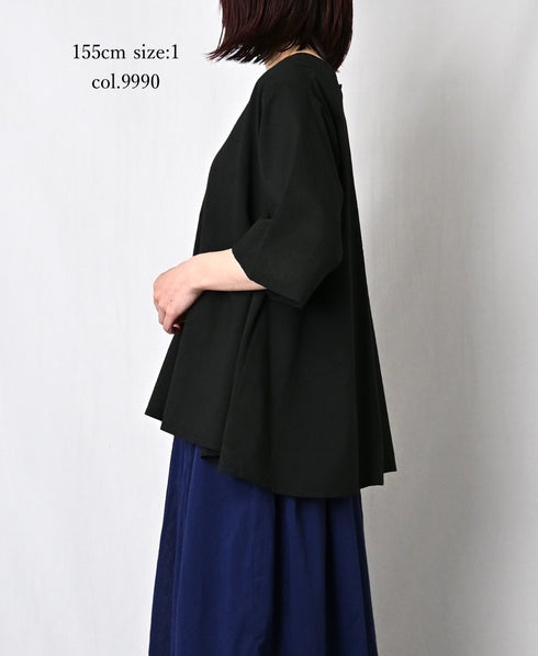 NSL26006 60s CAMBRIC PLAIN BACK OPENING SMOCK