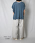 NSL26008 60s CAMBRIC PLAIN WIDE EASY PANTS
