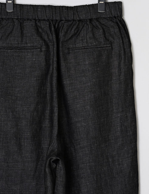 GNMDS2501CL 5.1oz WASHED COTTON/LINEN DENIM 2TUCK TAPERED EASY PANTS
