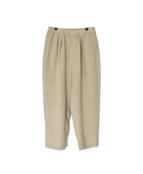GNMDS2501FL 40s FRENCH LINEN DYED CANVAS 2TUCK TAPERED EASY PANTS