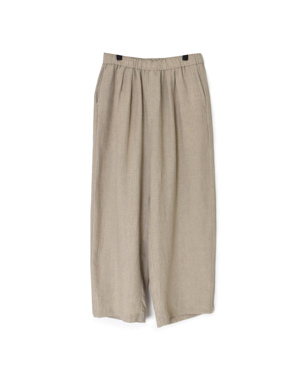 GNMDS2502FL 40s FRENCH LINEN DYED CANVAS 2TUCK WIDE EASY PANTS
