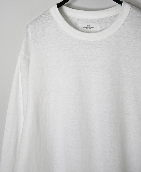 GNSL26511 COTTON SLUB SINGLE JERSEY CREW-NECK LONG/SL T-SHIRTS
