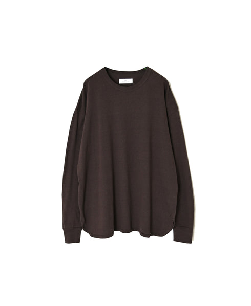 GNSL26512 COTTON SLUB SINGLE JERSEY CREW-NECK L/SL OVERSIZED T-SHIRTS