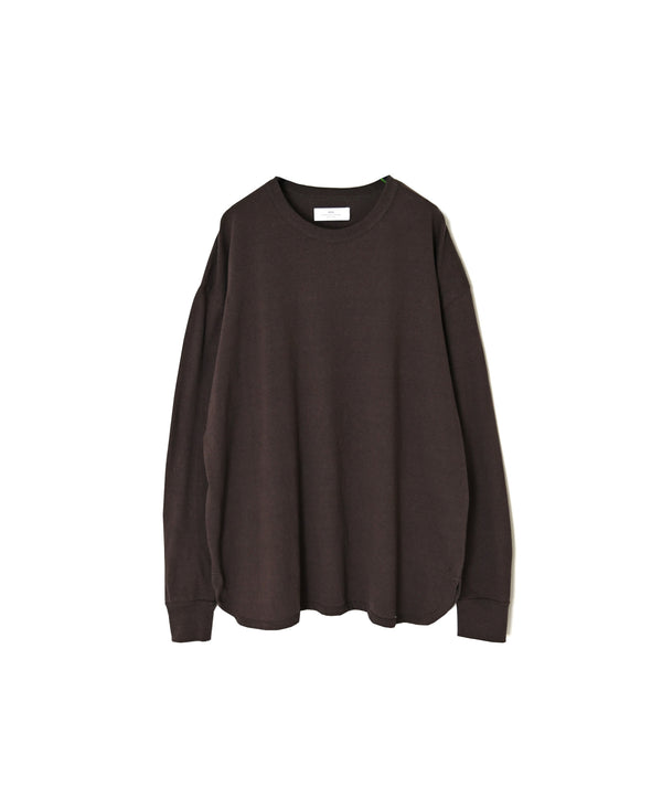 GNSL26512 COTTON SLUB SINGLE JERSEY CREW-NECK L/SL OVERSIZED T-SHIRTS