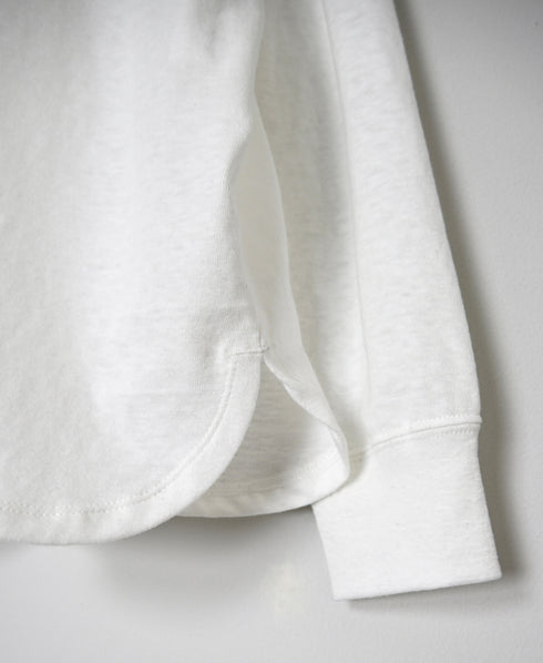 GNSL26512 COTTON SLUB SINGLE JERSEY CREW-NECK L/SL OVERSIZED T-SHIRTS