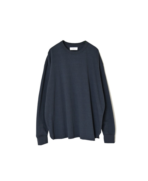 GNSL26512 COTTON SLUB SINGLE JERSEY CREW-NECK L/SL OVERSIZED T-SHIRTS