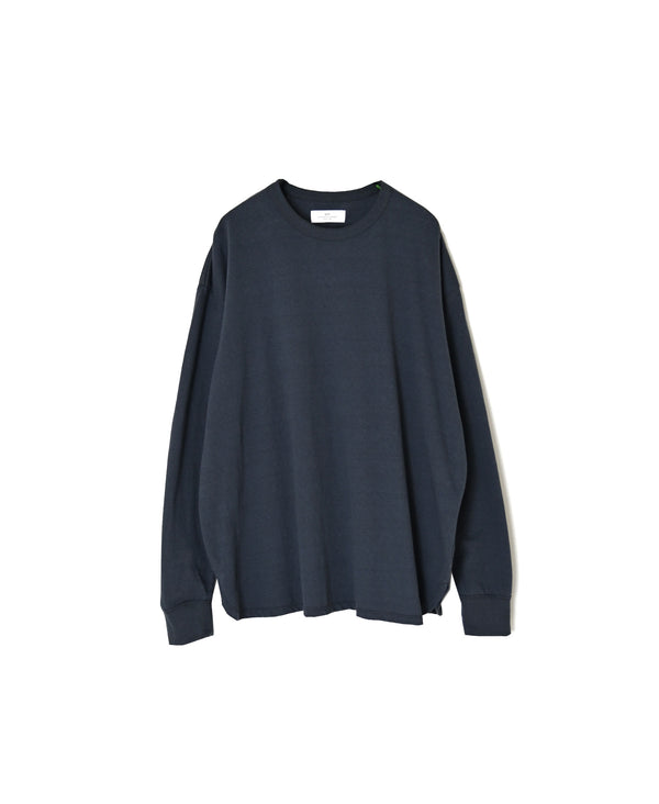 GNSL26512 COTTON SLUB SINGLE JERSEY CREW-NECK L/SL OVERSIZED T-SHIRTS