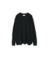GNSL26512 COTTON SLUB SINGLE JERSEY CREW-NECK L/SL OVERSIZED T-SHIRTS