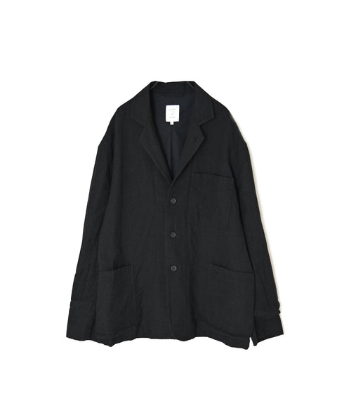 IMDSH26601 BOILED WOOL/LINEN PLAIN TAILORED JACKET