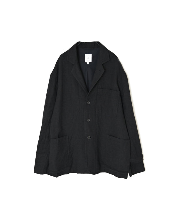 IMDSH26601 BOILED WOOL/LINEN PLAIN TAILORED JACKET