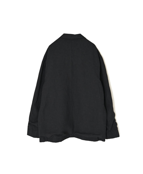 IMDSH26601 BOILED WOOL/LINEN PLAIN TAILORED JACKET