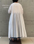 NMDS26504D 80s ORGANIC DOBIE CHECK OVERDYE CREW-NECK BUTTON SHIRT MAXI DRESS WITH PINTUCK