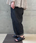 GNMDS2501CL 5.1oz WASHED COTTON/LINEN DENIM 2TUCK TAPERED EASY PANTS