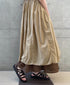 NMDS26513D 80s ORGANIC VOILE STRIPE (OVERDYE) CREW-NECK F/SL DRESS WITH PINTUCK