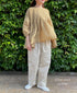 NMDS26511D 80s ORGANIC VOILE STRIPE (OVERDYE) CREW-NECK 3/4 SL SHIRT WITH MINI PINTUCK