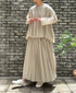 NMDS26515D 80s ORGANIC VOILE STRIPE (OVERDYE) MINI PINTUCK FLARED SKIRT