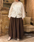INMDS26705 TWILL COTTON KHADI PLAIN GATHERED SKIRT