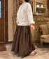 INMDS26705 TWILL COTTON KHADI PLAIN GATHERED SKIRT