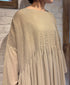 NMDS26602D ORGANIC MICRO CHK&VOILE PLAIN PATCHWORK OVERDYE PINTUCK PULLOVER DRESS