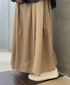 NMDS26605D ORGANIC MICRO CHK&VOILE PLAIN PATCHWORK OVERDYE RAJASTHAN GATHERED SKIRT