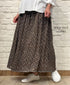 NMDS26545 80s ORGANIC VOILE GENTIANA BLOCK PRINT RAJASTHAN GATHERED SKIRT WITH LINING