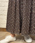 NMDS26545 80s ORGANIC VOILE GENTIANA BLOCK PRINT RAJASTHAN GATHERED SKIRT WITH LINING