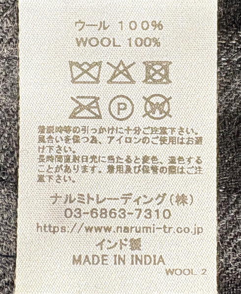 INAM2572 WOOL GINGHAM CHECK STOLE 35x178cm